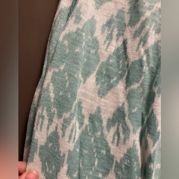 Loft Summer Cardigan, White and Seafoam Ikat, L - Picture 5 of 6